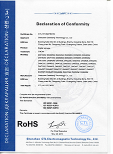 资质荣誉--ROHS认证